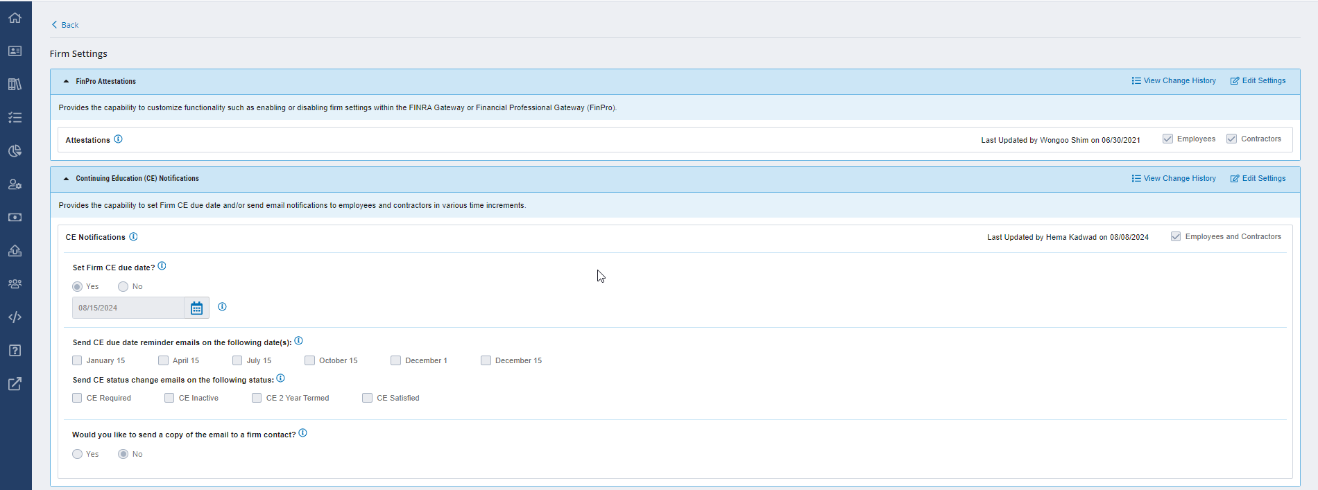 Firms Settings Part1